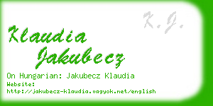 klaudia jakubecz business card